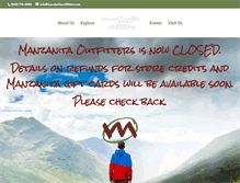 Tablet Screenshot of manzanitaoutfitters.com